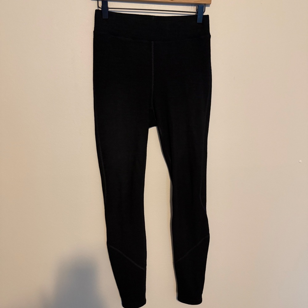 Ibex Zque Certified merino wool S black ankle zipper leggings base layer outdoor